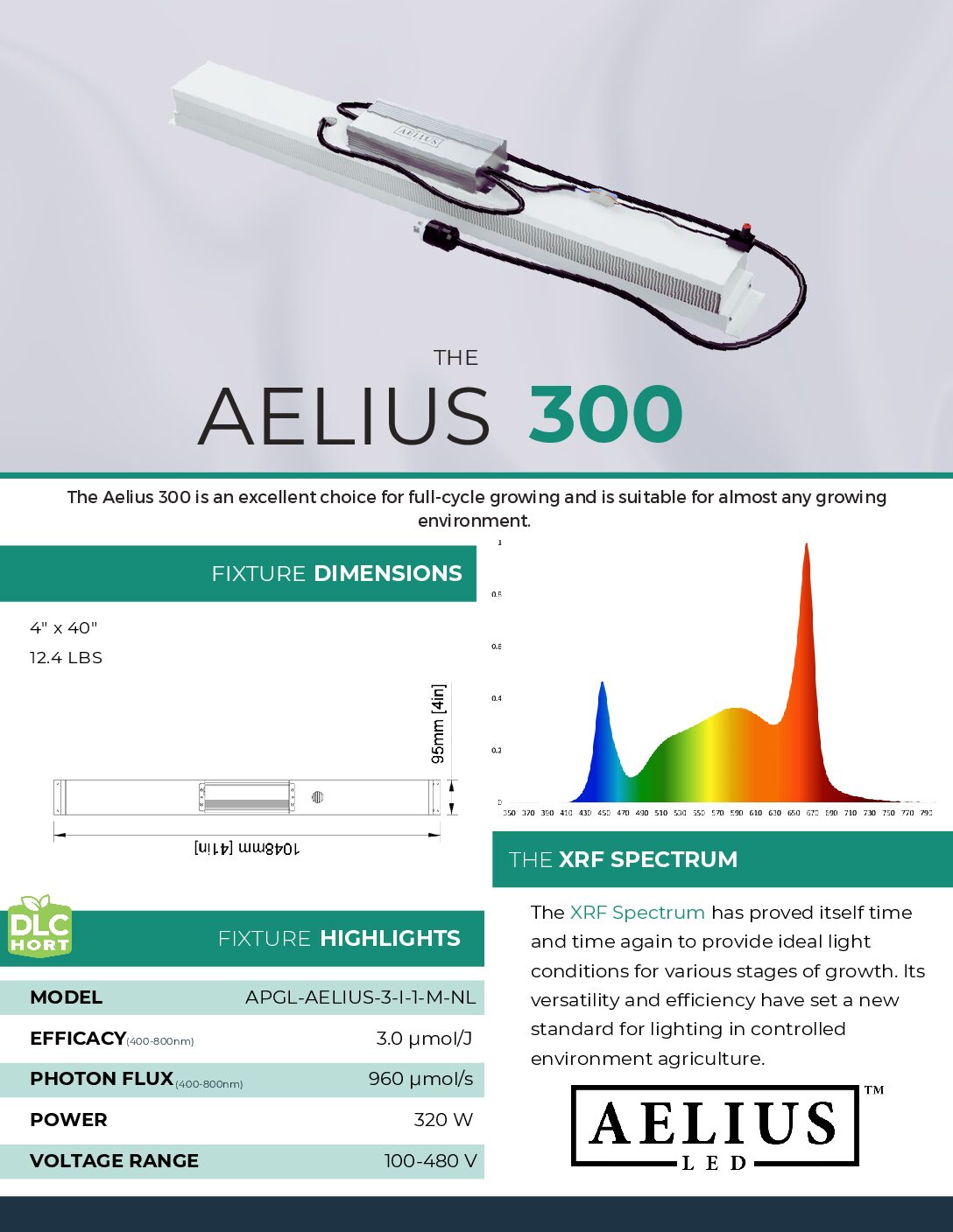 Aelius 300 Spec Sheet
